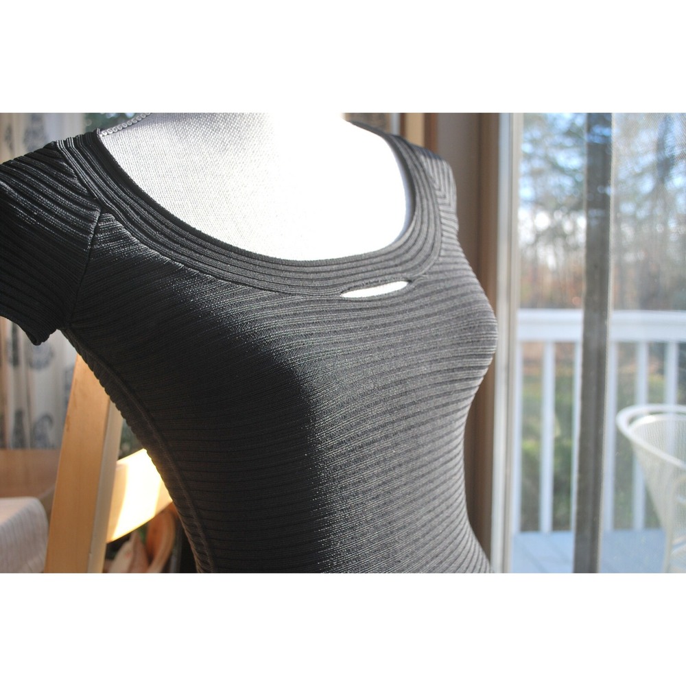 NWT T Alexander Wang Black Ribbed Bodycon Mini Dress XS $395